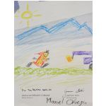 Münchner Kindl Lauf 2011 - Malaktion:  Manuel Ortega - das Münchner Kindl läuft mit 